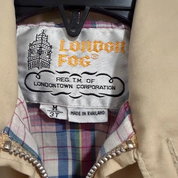 London Fog Tan Jacket – Toddler Size 3T Classic Zip Front Coat - Picture 3 of 5